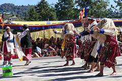 Aji-lhamu, a traditional dance from Moshing village.