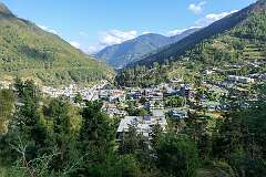 View to Dirang from the TDL Buddhist Monastery.
