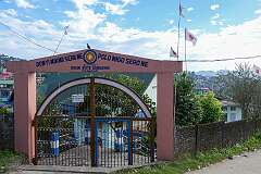A “Gangging”, a prayer place for Donyi Polo, an indigenous animistic and shamanic religion, opposite the State Museum of Itanagar.