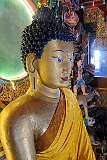 The Shakyamuni Buddha statue in the main assembly hall, Tawang Monastery.