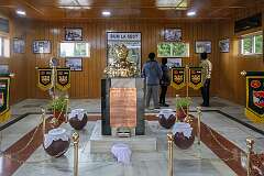 The hall commemorating the Battle of Bum La Pass, fought on 23 October 1962 between Indian forces led by Subedar Joginder Singh and Chinese forces. It features a bust of Subedar Joginder Singh, the leader of the 20 Sikh soldiers.