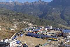 View to the Festival showground, Tawang.