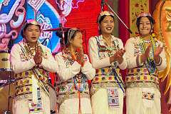 Cho-cho, a dance of the Sherdukpen people, an ethnic group primarily from the West Kameng district of Arunachal Pradesh, by the WASF Cultural Troupe.