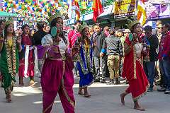 Young Monpa women in the Carnival Parade on the first day of the Tawang Festival.