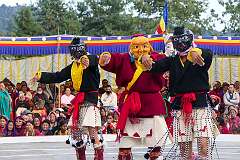 A spiritual dance at the Drub-chod-Chen-Mo Cum Bomdila Torgya.