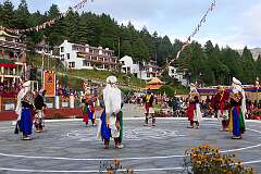 A spiritual dance at the Drub-chod-Chen-Mo Cum Bomdila Torgya.