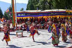 A spiritual dance at the Drub-chod-Chen-Mo Cum Bomdila Torgya.