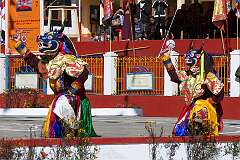 A spiritual dance on the fourth and final day of the Drub-chod-Chen-Mo Cum Bomdila Torgya.
