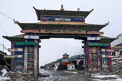 The Welcome Gate to West Kameng on the Sela Pass, coming from Tawang.