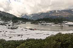 View of the glacial lake Panga Teng Tso, at 3,944 metres above sea level.
