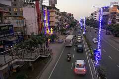 Dusk along GS Road (Guwahati-Shillong Road) in Guwahati.