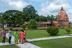 View to Sri Devi Dol, the temple of Shiva, built in 1734 by built by Queen Ambika Devi, one of the queens of Ahom King Siva Singha (1714-44 CE).