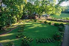 View from the upper floor of the Ahom Raja's Palace, the Kareng Ghar at Garhgaon, a Royal Palace of the Ahom Kings.
