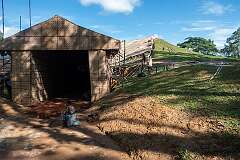 Construction work at Maidan No.2, one of the burial mounds of the Ahom Kings.
