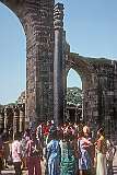 The Iron Pillar, a 7.21 metres high column with a 41-centimetre diameter, constructed by Chandragupta II (reigned c. 375–415 CE), in the Qutub complex at Mehrauli in Delhi.