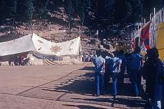 Marching onto the festival ground for the festivities in McLeod Ganj.