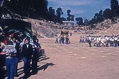 March past of the different houses of the Tibetan Children's Village, looking after the refugee children.
