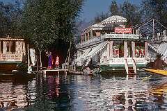 Hotel Houseboats of Class A near Dal Lake in Srinagar.