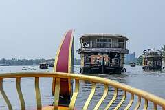 Houseboats on Punnamada Lake, Alappuzha.