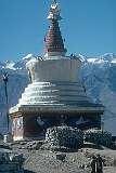 A chorten or stupa at the entrance to Leh.