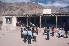 Lamdon Model School, a private English-language school in Leh. It was opened by the Dalai Lama.