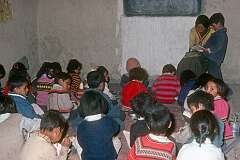 A classroom in Lamdon Model School, Leh.