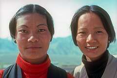 Teachers Lhamo Tsering and Kolsang Chode in the SOS Tibetan Children's Village in Choglamsar.