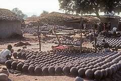 Clay pots at a pottery workshop, Khajuraho.