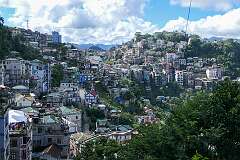 View of Aizawl from the Chanmari West Road.