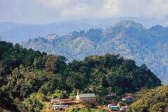 View to Chungtlang and other mountain villages from the road south of Reiek.