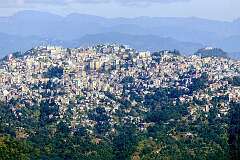 Telephoto view from Reiek to Aizawl.