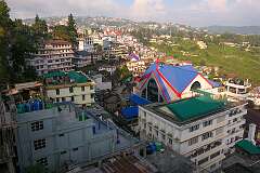 City view of Midland Colony, with the Kohima Mao Baptist Church.