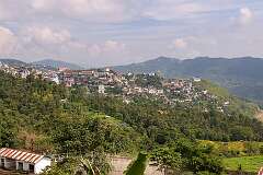 View to Kohima from the road at New Reserve Colony, 5 kilometres south of town.
