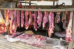 Butcher shop along the street.