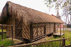 A Morung, traditional house and church in Kisama Heritage Village, 11 kilometres south of Kohima.