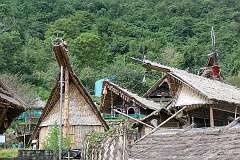 Traditional Murung houses in Kisama Naga Heritage Village, 11 kilometres south of Kohima.