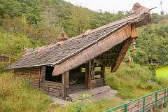 The Murung, traditional 'bachelors' dormitory' house of the Khiamniungan Naga people in Kisama Heritage Village.