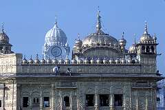 The Golden Temple, known as Sri Harmandir Sahib, meaning “abode of God” or Darbār Sahib, (“exalted court”), a Gurdwara, a place for assembly and worship, in Amritsar.
