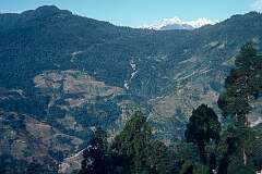 View to Mount Kanchenjunga (8546 m) from near Gangtok.