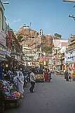 View to Tiruchirappalli Rock Fort, locally known as Malaikottai, a historic fortification and temple complex on an 83 metres high rock. It has been constructed and changed at various times since 580 CE.