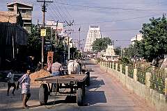 Approaching the Ekambareswarar Temple in Kanchipuram.