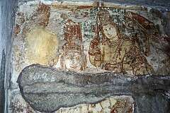 An 8th-century fresco, depicting Shiva, in the Kailasanathar Temple, the oldest temple in Kanchipuram.