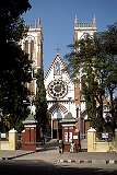 The Basilica of the Sacred Heart of Jesus, situated on the south boulevard of Puducherry, an oriental specimen of Gothic Revival architecture.