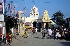 The street leading from the temple to a shrine on the beach in Rameswaram.