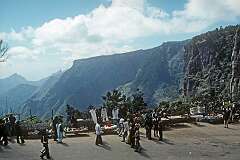 The view at Pillar Rock Viewpoint, near Kodaikanal.