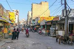 The Mir Chowk Road in Pathar Gatti.