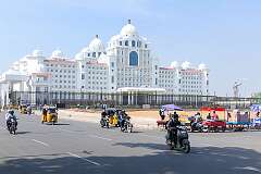 The Dr. B.R. Ambedkar Telangana State Secretariat, the administrative office of the employees of the Government of Telangana in India. Construction started in January 2021 and it was inaugurated on 30 April 2023.
