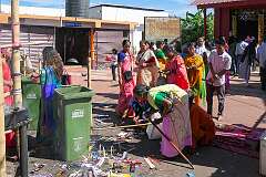 Women lighting candles outside the Hindu temple of the Goddess Tripura Sundari, about 55 kilometres from Agartala.