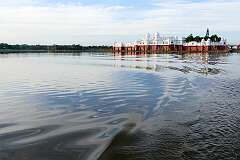 Looking back at the Neermahal, built by Maharaja Bir Bikram Kishore Manikya Debbarma, of the ‘Manikya Dynasty’, the second longest remaining dynasty in the world today.