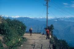 Boys flying kites in Darjeeling.